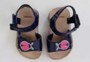 GYMBOREE Baby Girls Ladybug Sandals Size 4 Blue Pink - Picture 1 of 7
