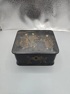 Antique Chinese Export Tea / Spice Caddy Box Paper Mache - Picture 1 of 17