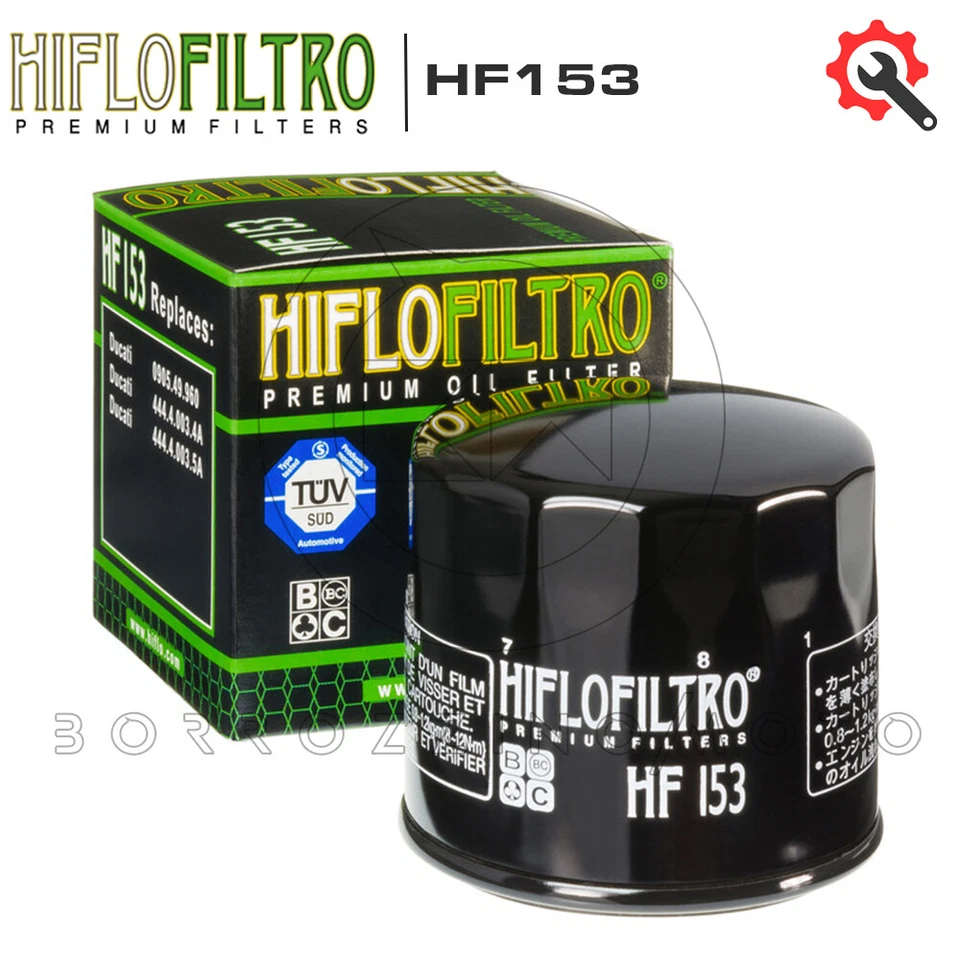 FILTRO OLIO HIFLO HF153 OMOLOGATO TUV DUCATI 848 EVO 2011-2013 Foto 1 de 3