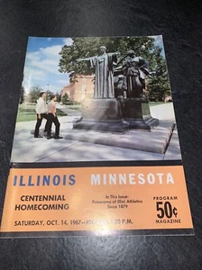 1967 Illinois Vs Minnesota Football Program Vintage Illini - Picture 1 of 4