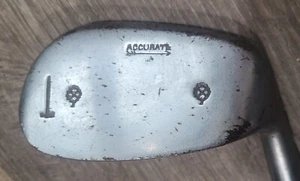 Antique Vintage Spalding Accurate Hickory Wood Shaft Golf Club Niblick D-1 SW. - Picture 1 of 10