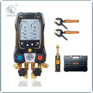 Testo 557s Smart Digital Manifold Kit w/ Wireless Vacuum + Clamp Probe 0564 5571 - Picture 1 of 13