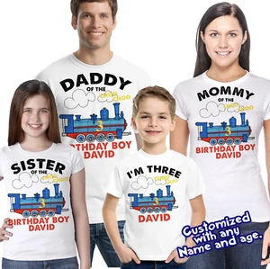Train birthday shirt, Train Family birthday shirt, Train birthday - Picture 1 of 4
