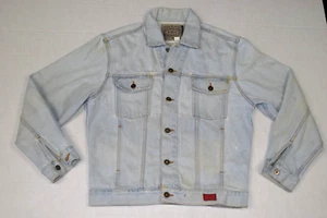 Vintage Guess Jean Jacket Size S 2000 Pale Blue Dirty Wash Soft Worn In Denim - Picture 1 of 13