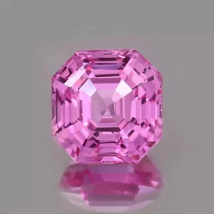Ravishing Color Natural Ceylon Pink Sapphire Loose Asscher Cut Gemstone 12x12 MM - Picture 1 of 4