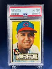 1952 Topps Baseball Card Pete Reiser #189 Cleveland Indians PSA 4.5
