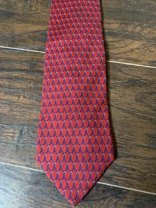 Corbata de seda suave abstracta azul/rojo Brooks Brothers 57,5x3,2 rara de colección - Imagen 1 de 2