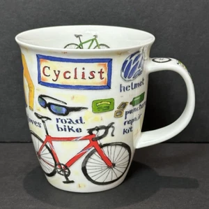 Dunoon Fine Bone China Radfahrer von Kate Mawsdsley Becher 16 Unzen - Bild 1 von 6