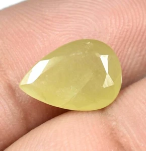 100% Natural Ceylon Yellow Sapphire Pear Cut Loose AAA Quality Gemstone 2.75 Ct - Picture 1 of 4