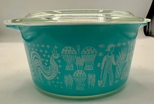 Pyrex Butterprint Amish Casserole Dish: 3.25" x 6.25"* With Lid* 24288A S133 - Picture 1 of 8
