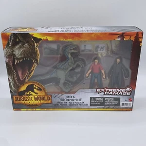 Jurassic World Owen Grady & Velociraptor blau - Mattel - Actionfigur - NEU - Bild 1 von 6