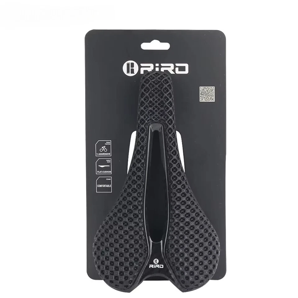 Sillín de bicicleta impreso en 3D de fibra de carbono hueco MTB bicicleta de carretera bicicleta asiento piezas Foto 1 de 4