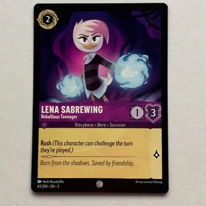 Lena Sabrewing 43/204 Disney Lorcana Into The Inklands Regular Common Card NM - Picture 1 of 2