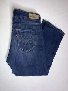 Levi's Demi Curve Capri Jeans Size 4/27 Dark Wash Stretch W27 x L23 - Picture 1 of 11