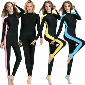 UPF50+ Long Sleeve Rash Guard Swimsuit for Women One Piece Full Body Swimwear - Picture 1 of 12