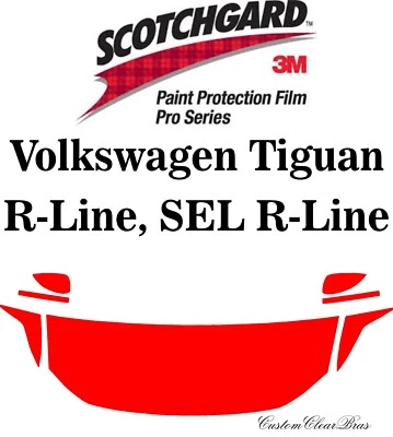3M Paint Protection Film Pro Series 2022 2023 2024 Volkswagen Tiguan R-Line - Image 1 of 3