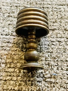 Antique Brass Table Lamp Dollhouse Furniture 1.5” Tall Very Heavy Solid Item - Picture 1 of 3