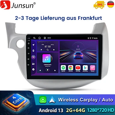 Carplay Für Honda Fit Jazz 2007-2014 Android 13 Autoradio GPS Navi WIFI BT 2+64G - Bild 1 von 4
