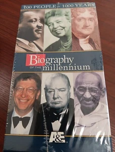 A&E Biography of the Millennium, 100 People 100 Years, 4-Tapes VHS Set - NEW - Picture 1 of 6