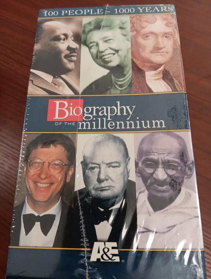 A&E Biography of the Millennium, 100 People 100 Years, 4-Tapes VHS Set - NEW - Image 1 of 4
