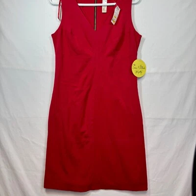 Vestido Vaina Emma Michele Rojo Sin Mangas Cuello en V Carrera Fiesta Talla 8 Nuevo con Etiquetas Foto 1 de 4