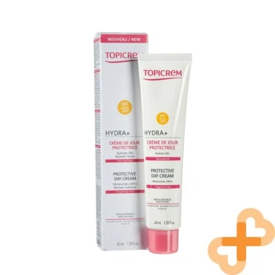 TOPICREM Hydra+ Protective Moisturizing Day Cream SPF50 40ml Moisturizes 24h - Image 1 of 4
