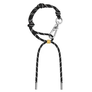 Cute Initials Charm Rope Keychain for Women Men Carabiner Knot Lanyard Keyrin... - Picture 1 of 6
