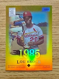 2004 TOPPS TRIBUTE GOLD 1985 LOU BROCK 37/85 ST LOUIS CARDINALS #71 - Picture 1 of 2