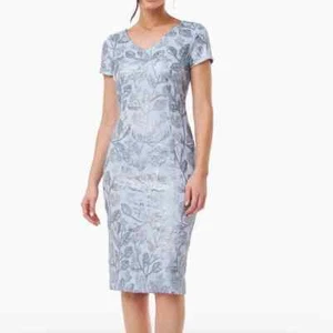 Vestido midi bordado lentejuelas hasta la rodilla cuello en V 8 Shay JS COLLECTION para mujer - Imagen 1 de 15