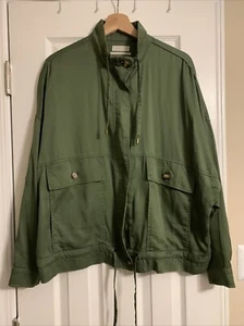 Urban Outfitters Women Medium Green Jacket Coat Cargo Military Utility Oversized - Picture 1 of 16