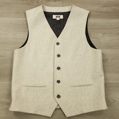 Joseph Abboud Traje Chaleco Chaleco Hombre Talla Grande Beige Cinco Botones Sin Mangas Foto 1 de 4