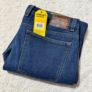 Stanley Jeans Herren 36 x 32 Fleece gefüttert 5 Taschen dunkle Waschung Workwear Denim neu mit Etikett - Bild 1 von 8