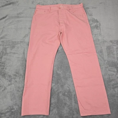 Pantalones de mezclilla Levis 501 para hombre 42x32 rosa pierna recta botón mosca 100 % algodón Foto 1 de 4
