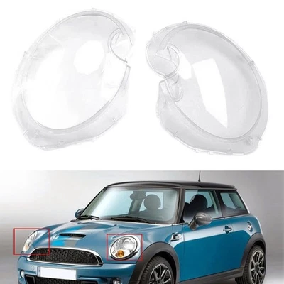 Headlight Clear Lens Front Pair for Mini Cooper R56 Hatchback 2009 2013 - Image 1 of 4