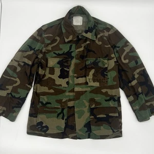 Vintage Marine Woodland Camo BDU Jacket - Size Medium Eagle Globe Anchor - Picture 1 of 13