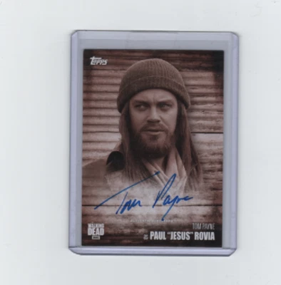 WALKING DEAD SEASON 6 TOM PAYNE/PAUL "JESUS" ROVIA AUTOGRAPH CARD #10/10!! - Image 1 of 2