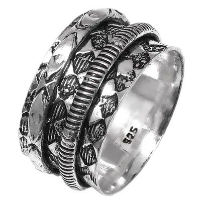 Joyería de plata hecha a mano Spinner Ansiedad "8" Foto 1 de 4