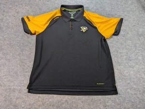 Camisa Pittsburgh Penguins Para Hombres XL Negra Dorada NHL Hockey Reebok Center Ice Polo - Imagen 1 de 9