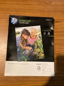HP Everyday Photo Paper 30 sheets SEMI-GLOSS 8.5” x 11” - Picture 1 of 2