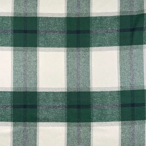 Fabric Faux Wool Soft Material - Islay Emerald Green Brushed Tartan Check - Picture 1 of 4
