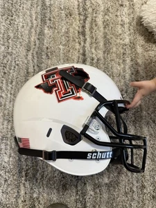 Texas Tech Red Raiders Full Size Schutt Replica Football Helm Chrom Aufkleber - Bild 1 von 10