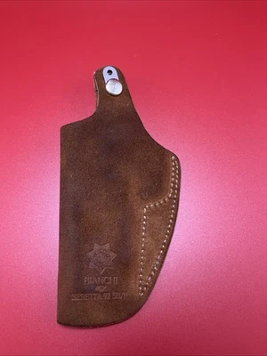 Bianchi #6X Beretta M92 9mm LH Brown Suede Leather Waistband Holster - Image 1 of 4