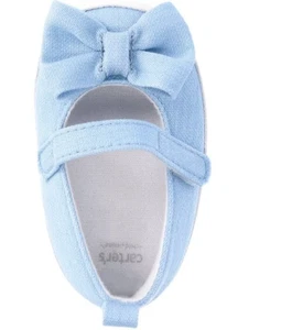Carter's Child Of Mine Skimmer Sneaker Blue Shoes BABY GIRL SIZE 0-3 MONTHS NEW - Picture 1 of 8