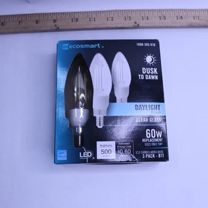 (3-Pk) EcoSmart Dusk to Dawn LED Vintage Edison Light Bulb Daylight 1006 305 810 - Picture 1 of 4