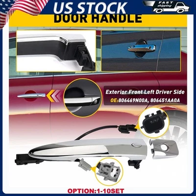 Front Driver Side Chrome Door Handle 806451AA0A For 09-2014 Nissan Maxima 1-10X - Image 1 of 4