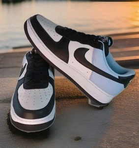 Nike Air Force #1 Leather Glacier Blue Black White Mens 14 LCC, DV-3892-900 New - Picture 1 of 18