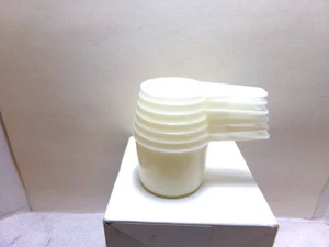 Tazas medidoras Tupperware vintage blancas 6 piezas hechas en EE. UU. - Imagen 1 de 4