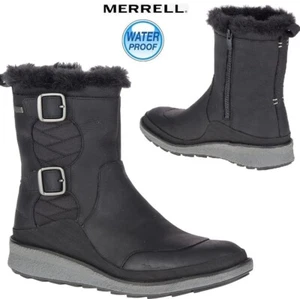 New Merrell TREMBLAND POLAR Buckle Waterproof Women's Zip Up Winter Boots Size - Picture 1 of 6