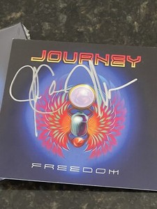 Journey new Freedom cd signed art card Jonathan Cain & Neal Schon