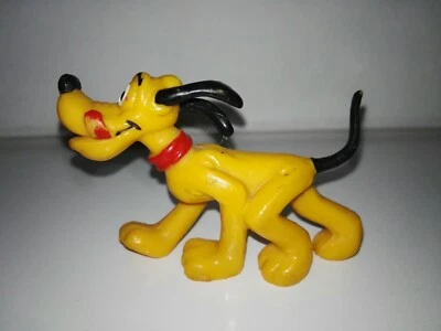 Vintage Disney Pluto Figure, PVC/Rubber Bully , 80's - Imagen 1 de 4